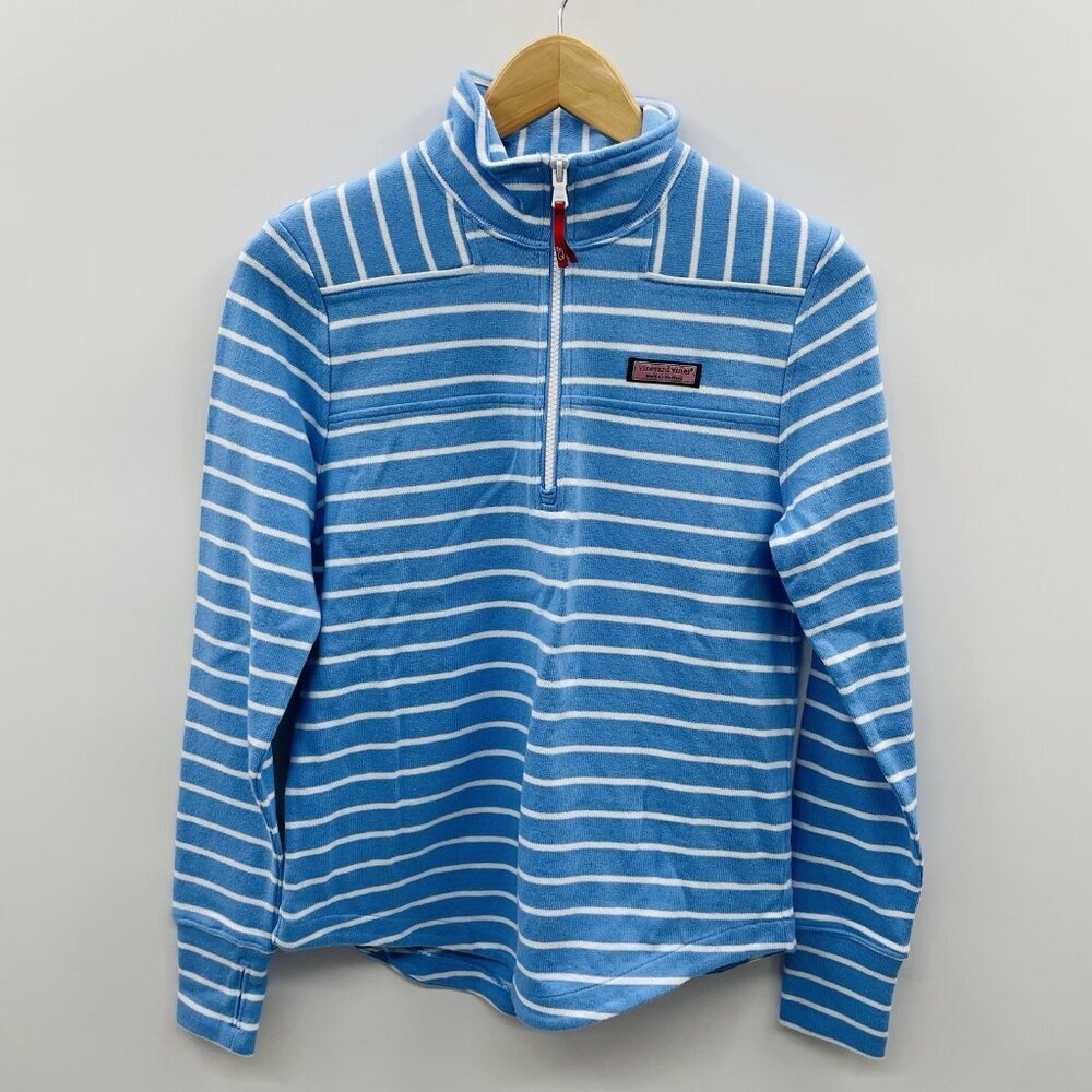 Vineyard Vines‎ Womens XXS Americana Shep Shirt 1/4 Zip Pullover Sweater $138